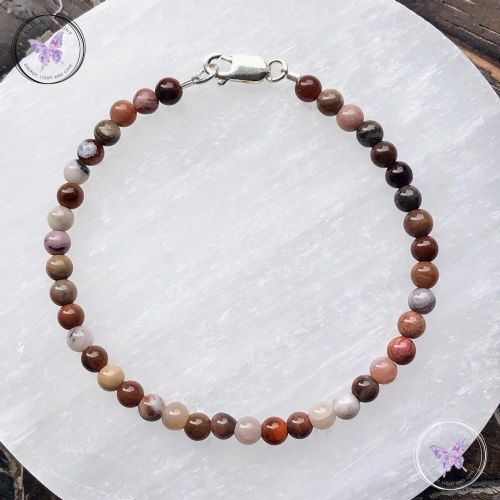 Petrified Wood Beaded Bracelet